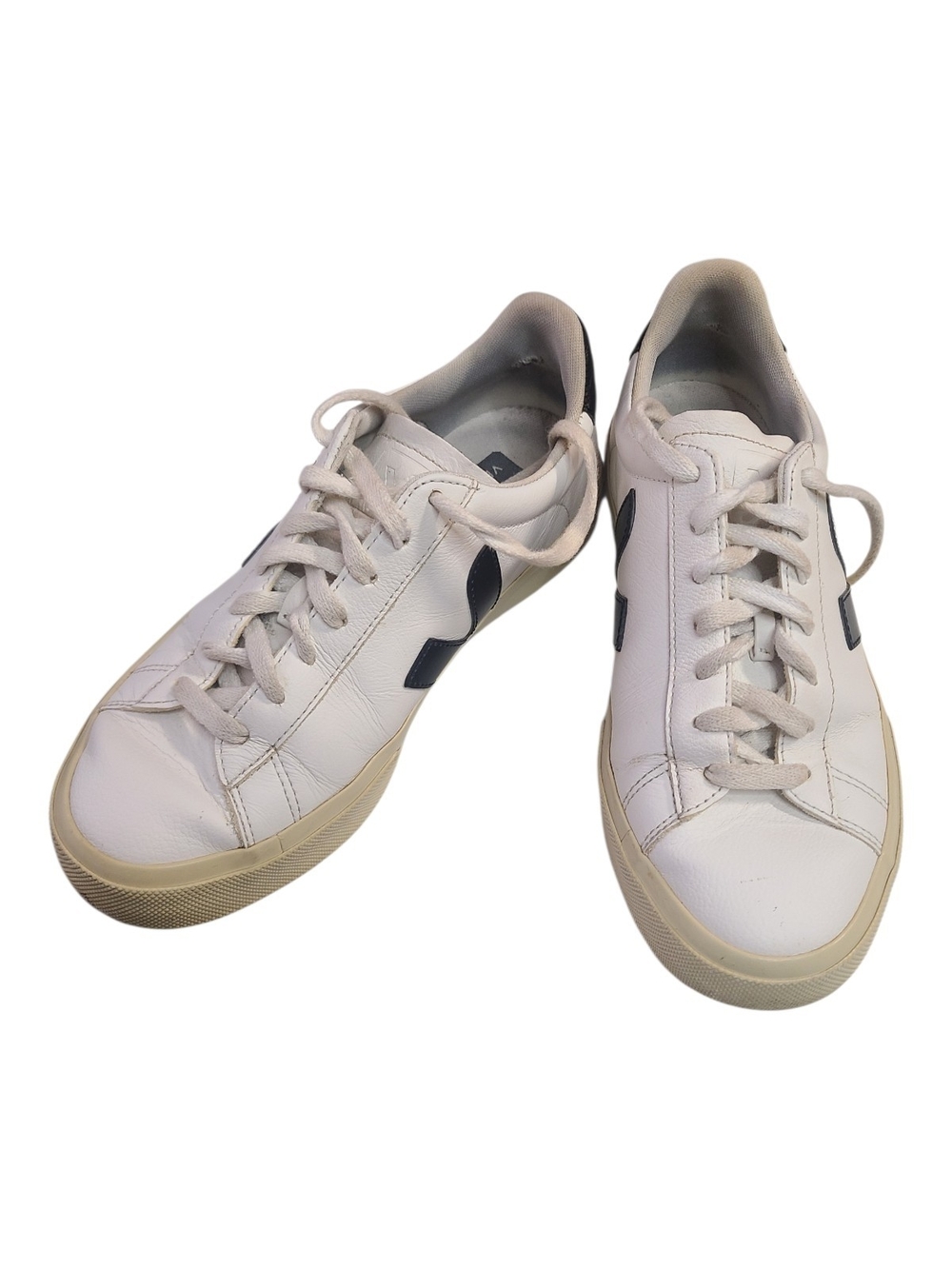 VEJA Campo White Black Leather Sneakers Women’s US 7 EU 38 Lace Up